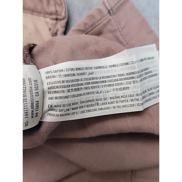 Abercrombie Fitch Field Jacket Womens M Pink Pockets Cotton Button Swing Twill - Picture 8 of 13
